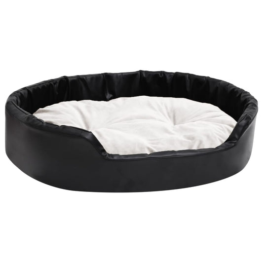Vidaxl Cama Para Perros Felpa Y Cuero Sintético Beige 90x79x20 Cm_0