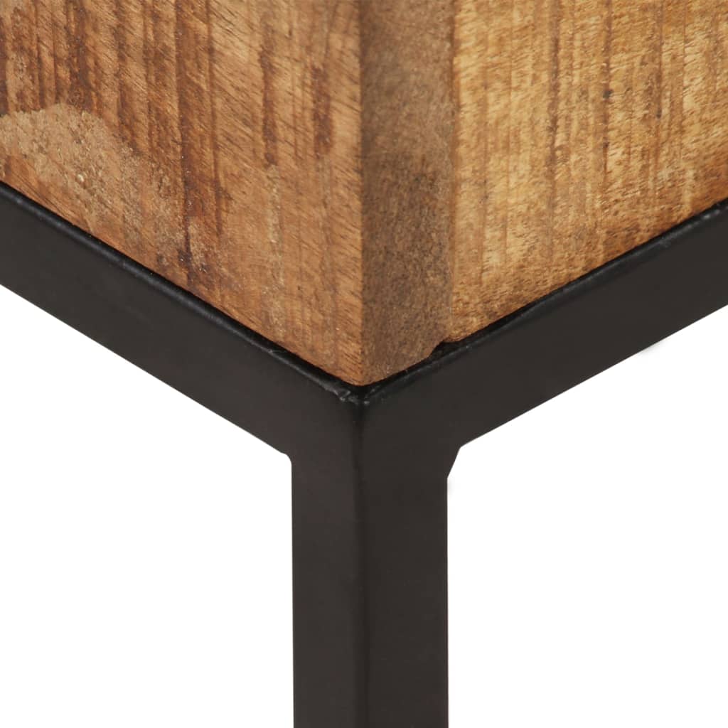 Mesa Auxiliar De Madera De Mango Rugosa 30x30x33 Cm_1