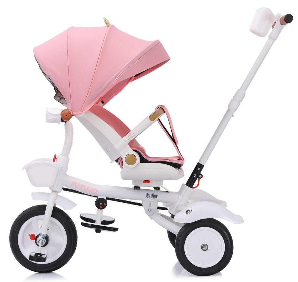 Triciclo Con Sillín Giratorio 360 Y Capota Futuro Princess_2