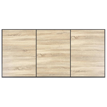 Mesa De Comedor De Mdf Color Roble 200x100x75 Cm_2