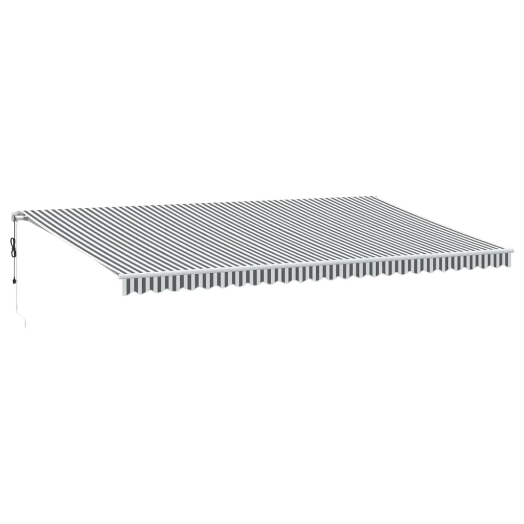 Toldo Retráctil Automático Luz Led Antracita Blanco 600x350 Cm_0