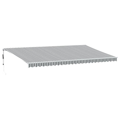 Toldo Retráctil Automático Luz Led Antracita Blanco 600x350 Cm_0