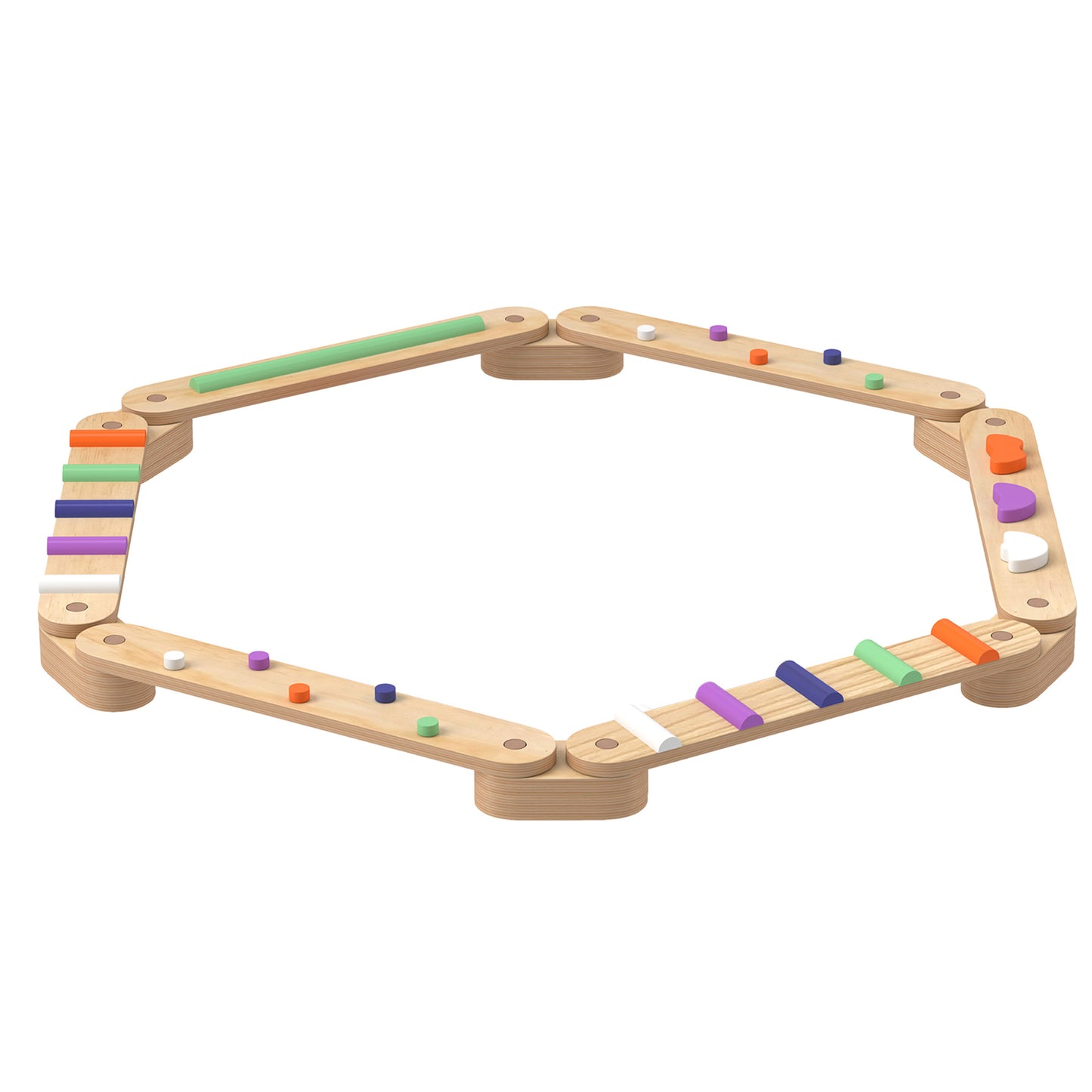 Aiyaplay Juego De Viga De Equilibrio De Madera Para Niños De +3 Años Multicolor_0