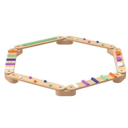 Aiyaplay Juego De Viga De Equilibrio De Madera Para Niños De +3 Años Multicolor_0
