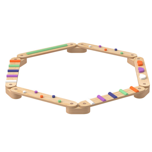 Aiyaplay Juego De Viga De Equilibrio De Madera Para Niños De +3 Años Multicolor_0