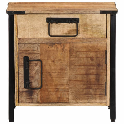 Mesita De Noche Madera Maciza De Mango 40x30x42 Cm_1