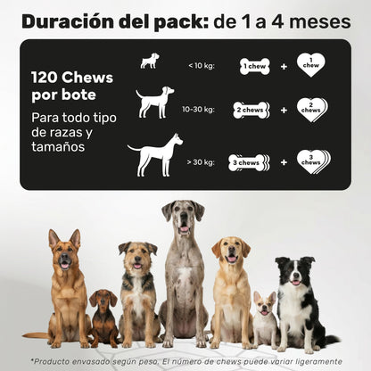 Pack Condroprotector + Calmante Para Perros. Movilidad Y Calma. Suplementos Mascotas. 240 Masticables. Natuva Pets_4