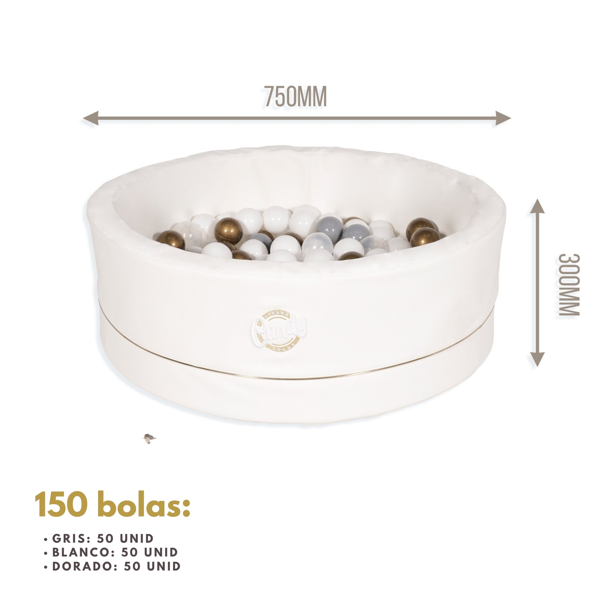 Piscina De Bolas Polipiel Candy Blanco
