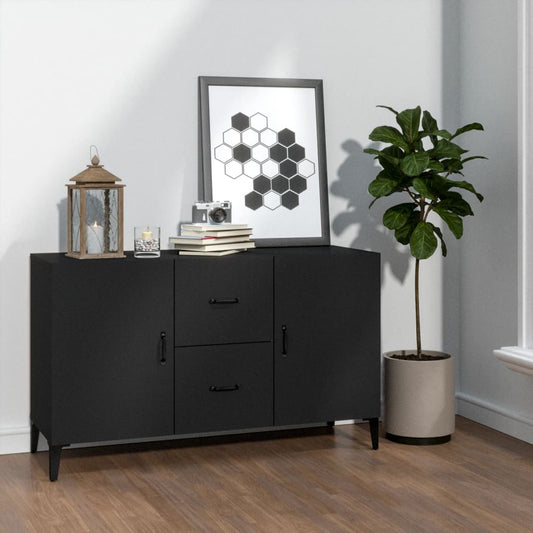 Aparador De Madera De Ingeniería Negro 100x36x60 Cm / Vetonek_0