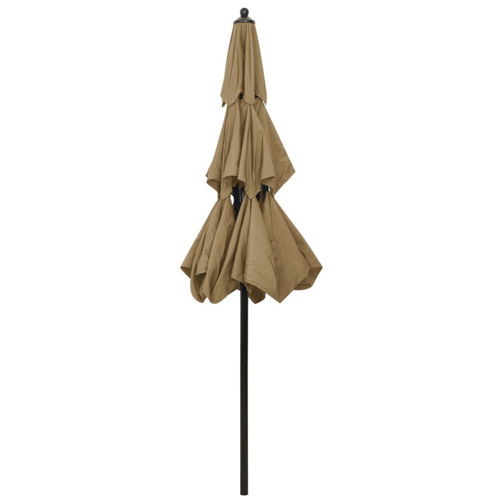 Vidaxl Sombrilla Jardín De 3 Niveles Con Palo De Aluminio Taupe 2,5 M_3