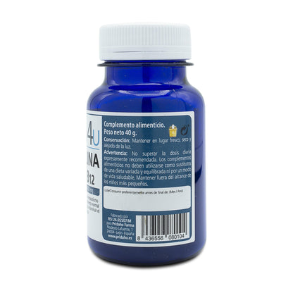 H4U Spirulina + Vitamina B12 100 comprimidos 400 mg