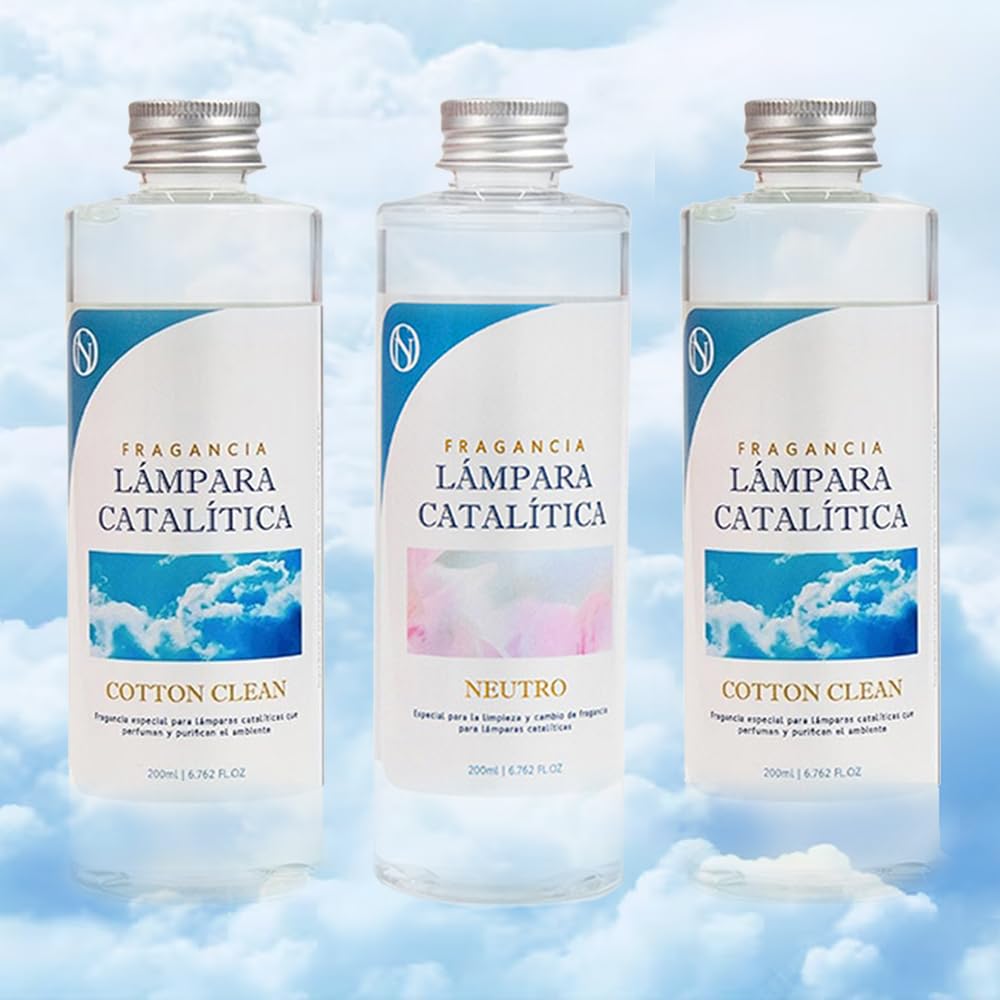 Pack 3x Fragancias Lámpara Catalítica 200ml: 2 Aroma Cotton Clean + Limpiador Neutro. Disfruta De Tu Aroma Favorito_0