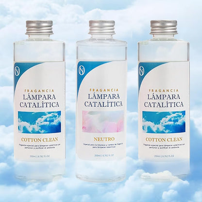 Pack Ahorro 3x Fragancias Lámpara Catalítica: 2 Aromas Cotton Clean 500ml + Limpiador Neutro 200ml_0