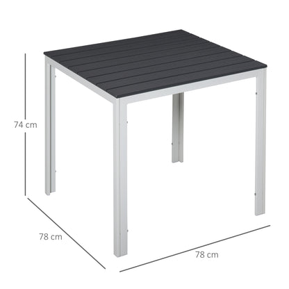 Outsunny Mesa De Jardín Cuadrada Marco Metal Para Exteriores Carga Máx. 50 Kg_2