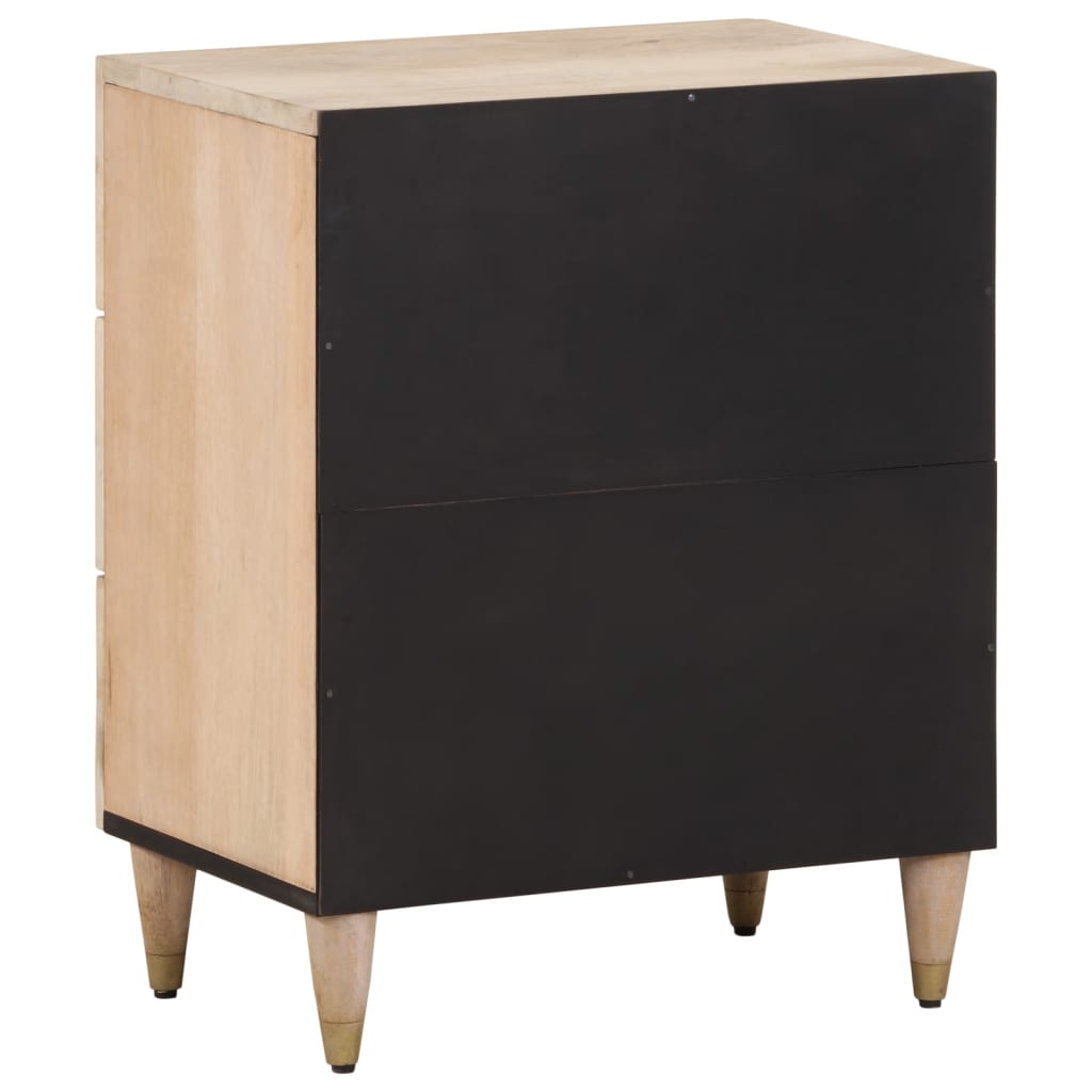 Mesita De Noche Madera Maciza De Mango 50x33x60 Cm_3