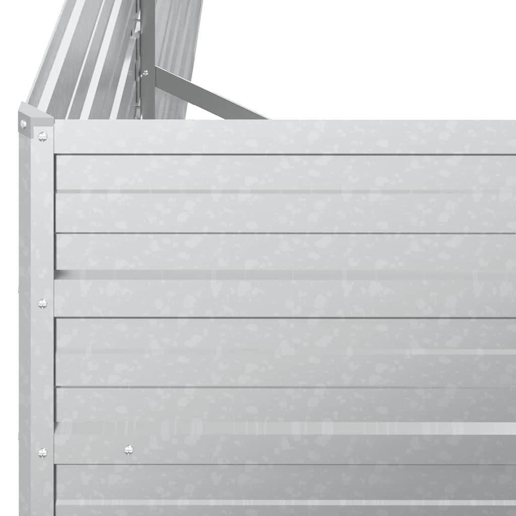 Arriate De Acero Galvanizado Plateado 600x80x45 Cm_5