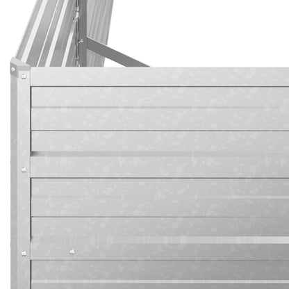 Arriate De Acero Galvanizado Plateado 600x80x45 Cm_5