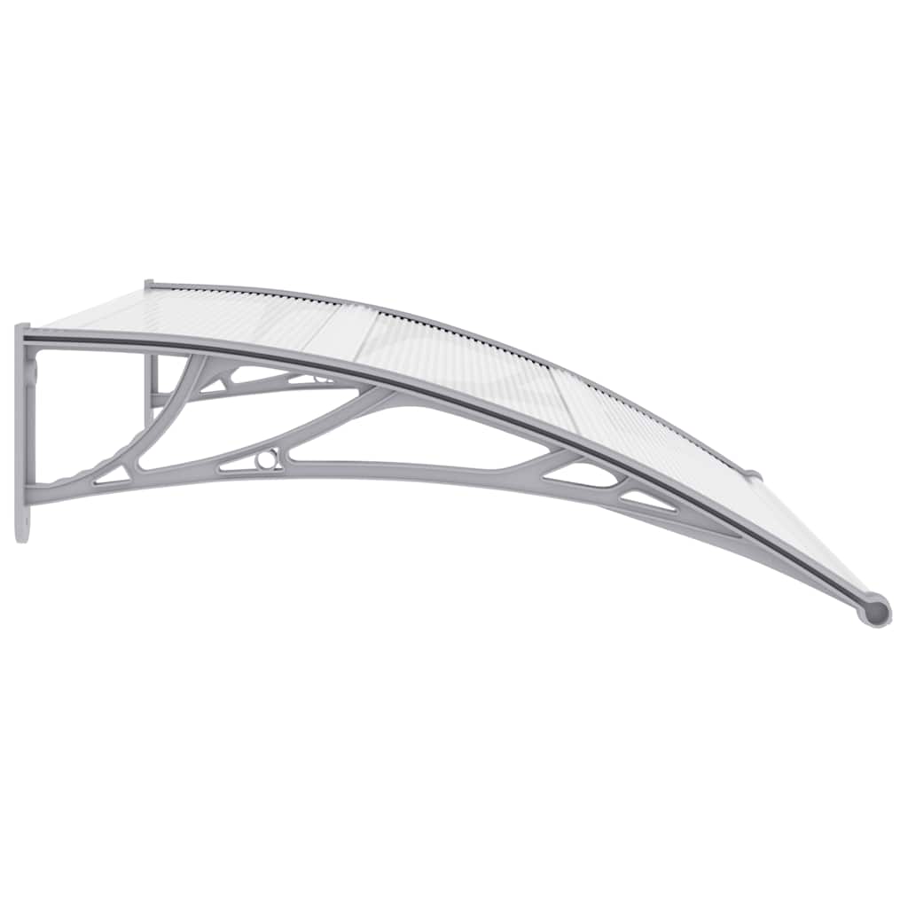 Marquesina Para Puerta Pc Gris Y Transparente 120x75 Cm_4