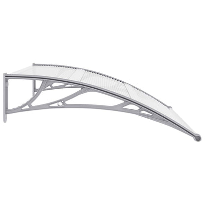 Marquesina Para Puerta Pc Gris Y Transparente 120x75 Cm_4