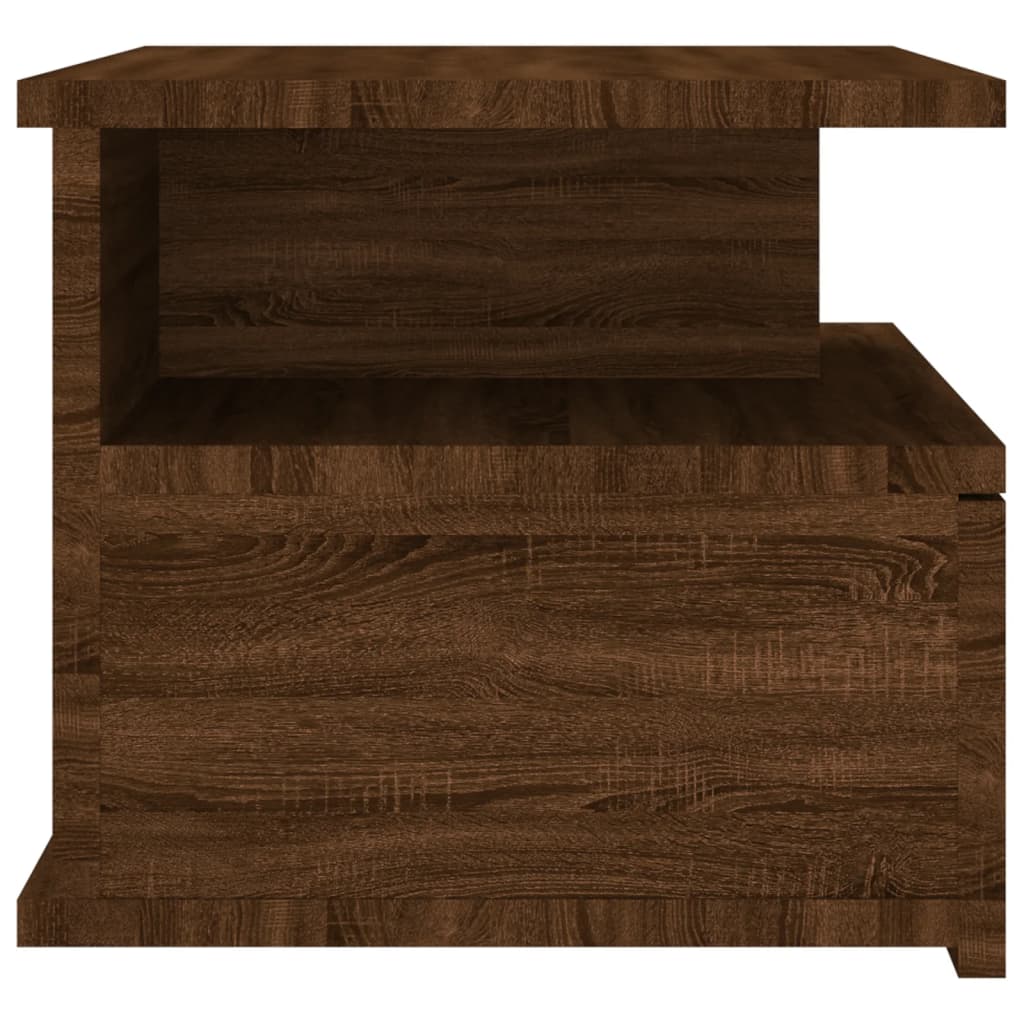 Mesita De Noche Flotante Madera Marrón Roble 40x31x27 Cm_3