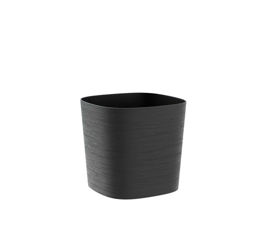 Teraplast Macetero De Plástico Reciclado Cuadrado Capri Negro 24cm_0