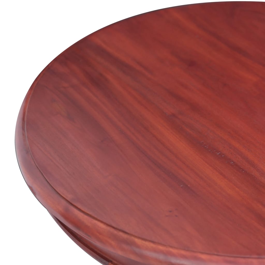 Mesa Auxiliar De Madera Maciza De Caoba Marrón 50x50x65 Cm_1