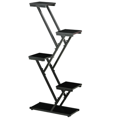 Outsunny Soporte Para Plantas De 4 Niveles Con Marco De Acero 53x24x119,5 Cm_0