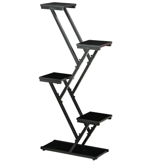 Outsunny Soporte Para Plantas De 4 Niveles Con Marco De Acero 53x24x119,5 Cm_0