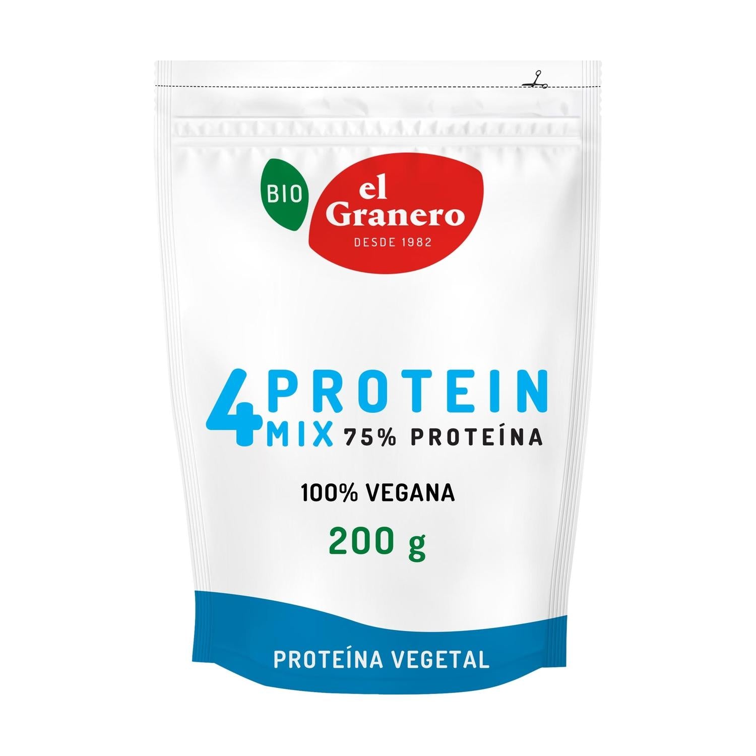 Mix Proteínas (Guisante, Arroz, Calabaza Tostada y Cáñamo) Bio, 200 g El Granero