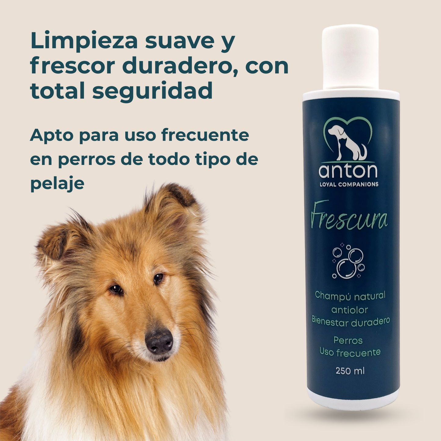 Champú natural para el control de olores en perros – 250 ml_1
