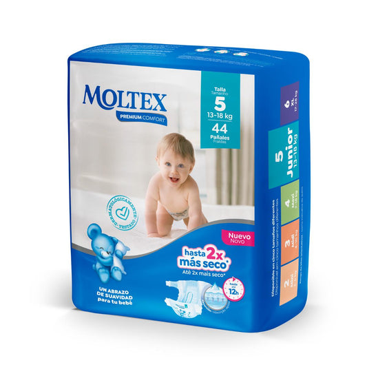 Pañales Moltex Premium Comfort T5 (13-18 kg) 44 Uds