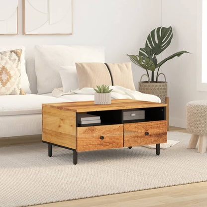 Mesa De Centro Madera Maciza De Acacia 80x54x40 Cm_1