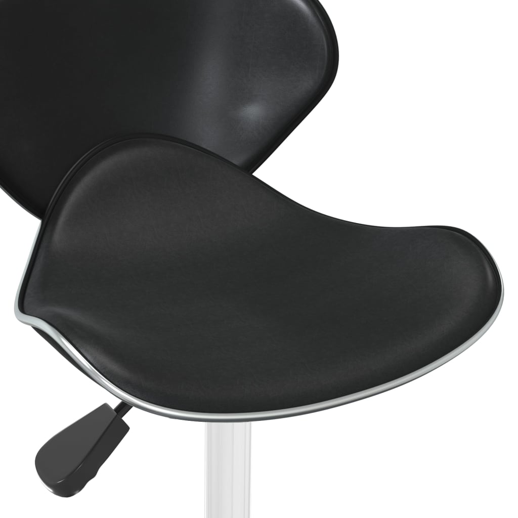Taburete De Cocina De Cuero Sintético Negro_5