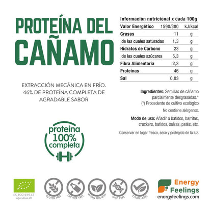 Energy Feelings Proteína de Cáñamo ECO  500 g
