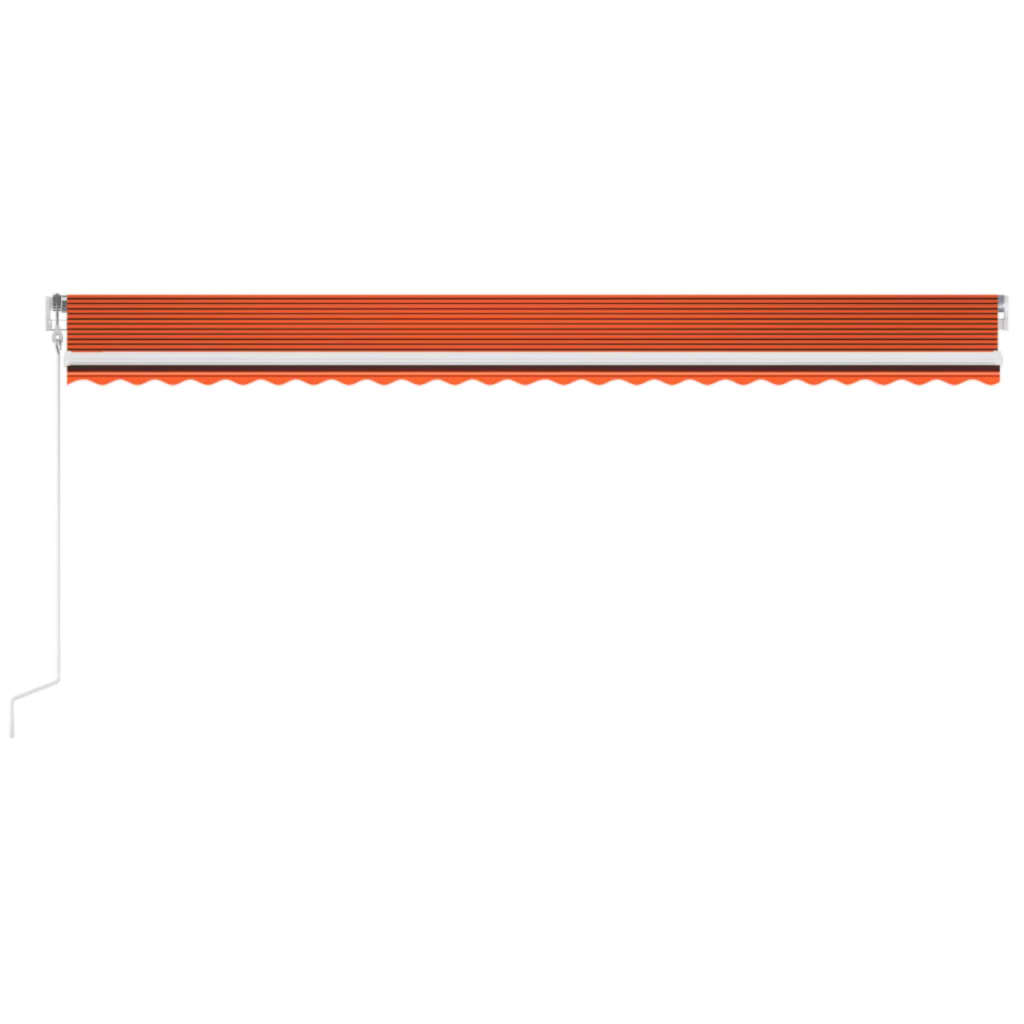 Toldo Automático Led Sensor De Viento Naranja Marrón 600x300 Cm_2