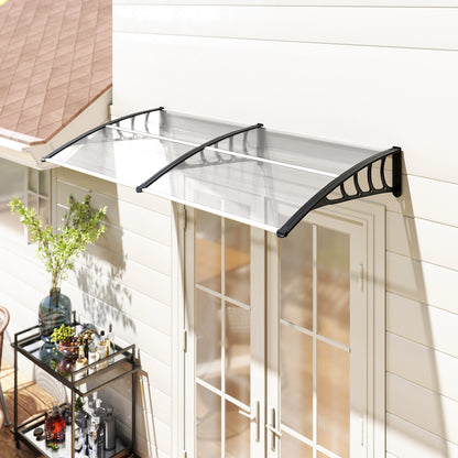 Outsunny Tejadillo De Protección 200x96 Cm Para Puertas Y Ventanas Transparente_1