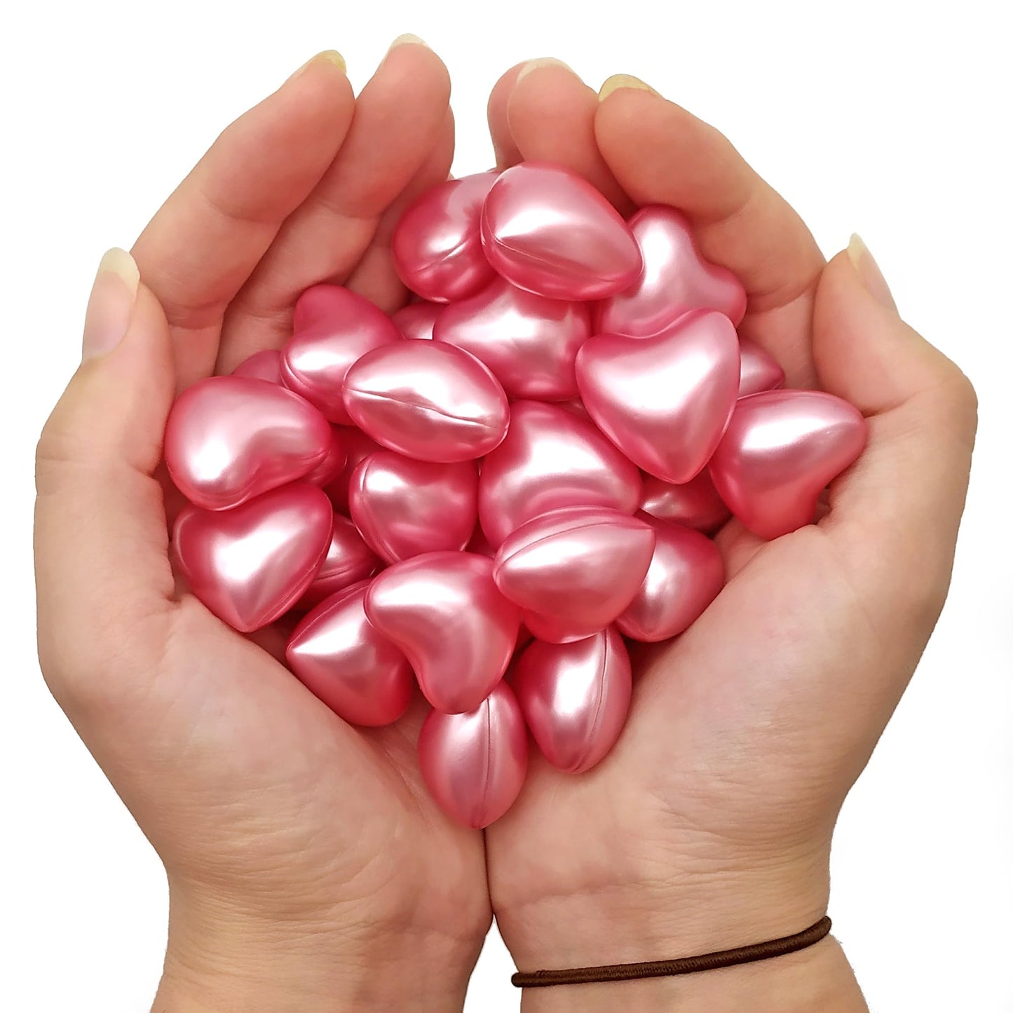 Pack Regalo 12 Perlas Baño En Forma De Corazón - Con Aceite De Soja - Hidrata, Suaviza Y Perfuma La Piel - Aroma Rosas_1