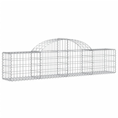 Cestas De Gaviones 20 Uds Forma De Arco Hierro 200x30x40/60 Cm_2