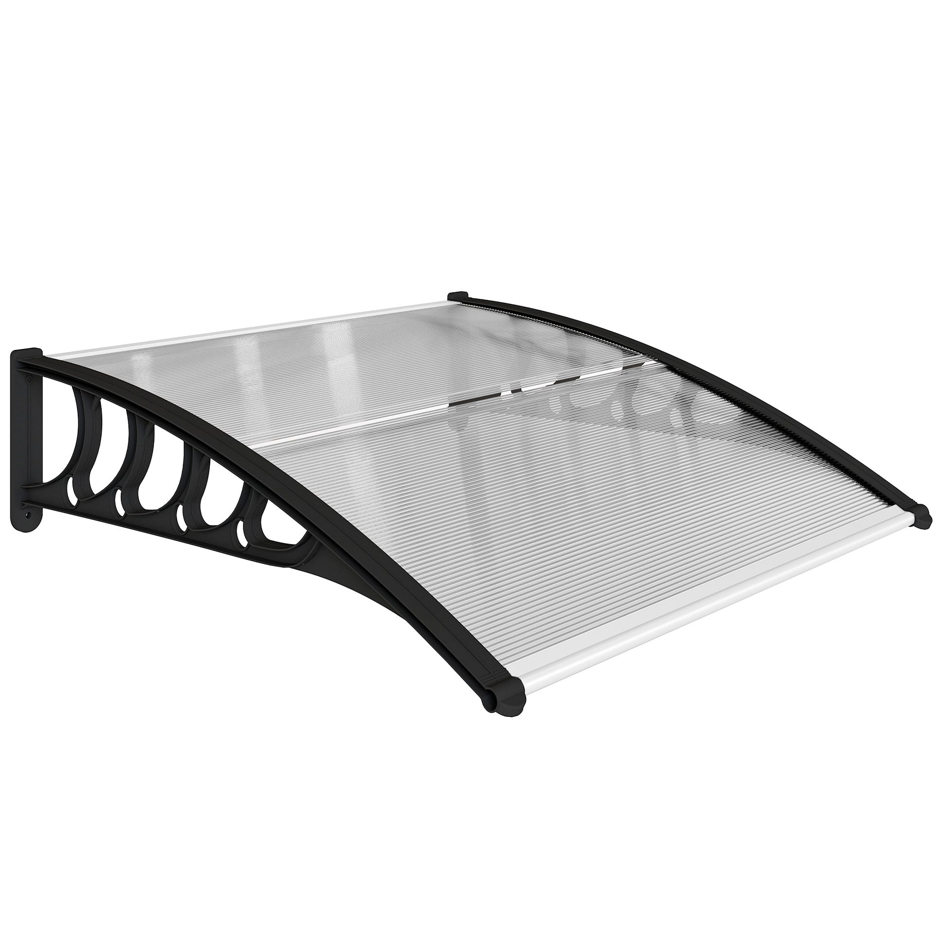 Outsunny Marquesina Para Puertas Y Ventanas 103x96,5 Cm Con Regleta De Aluminio_0