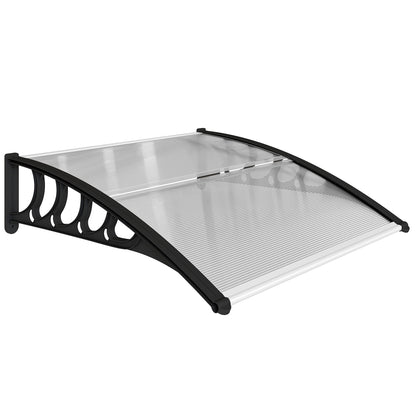 Outsunny Marquesina Para Puertas Y Ventanas 103x96,5 Cm Con Regleta De Aluminio_0