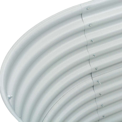 Arriate De Acero Galvanizado Plateado 160x80x81 Cm_5