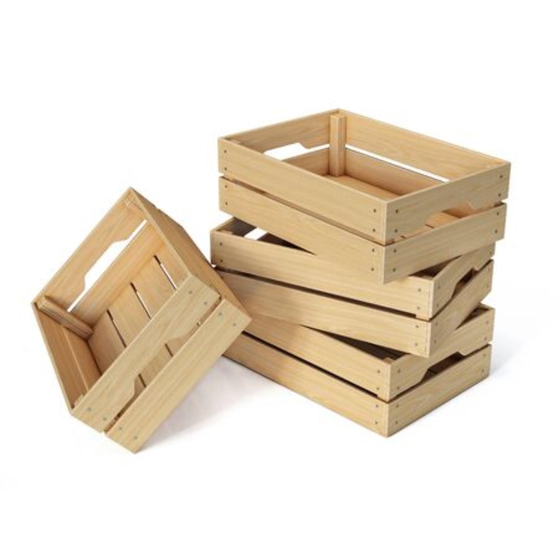 Caja De Madera Maciza Well Home Tono Natural 20x15x30 Cm_4