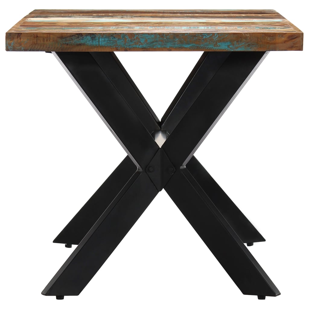 Mesa De Comedor De Madera Maciza Reciclada 140x70x75 Cm_1