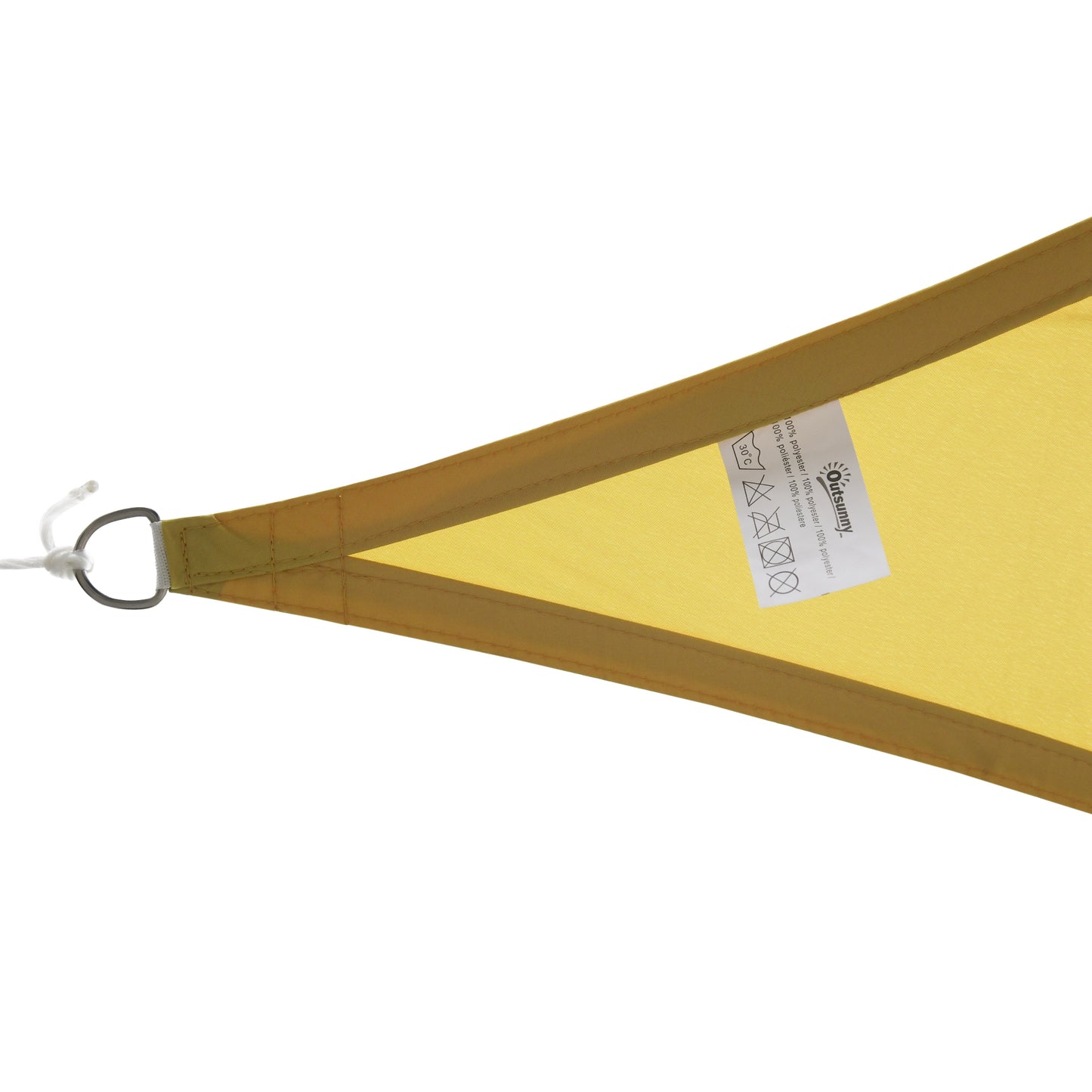 Outsunny Toldo Vela Sombrilla Parasol Triangular 6m De Poliéster 160g/m² Arena_3