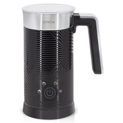 Briebe Elegance Espumador Leche Eléctrico Calentador Espuma Fría/caliente 130ml Leche Caliente 300ml, Mf1172blk, Negro_0