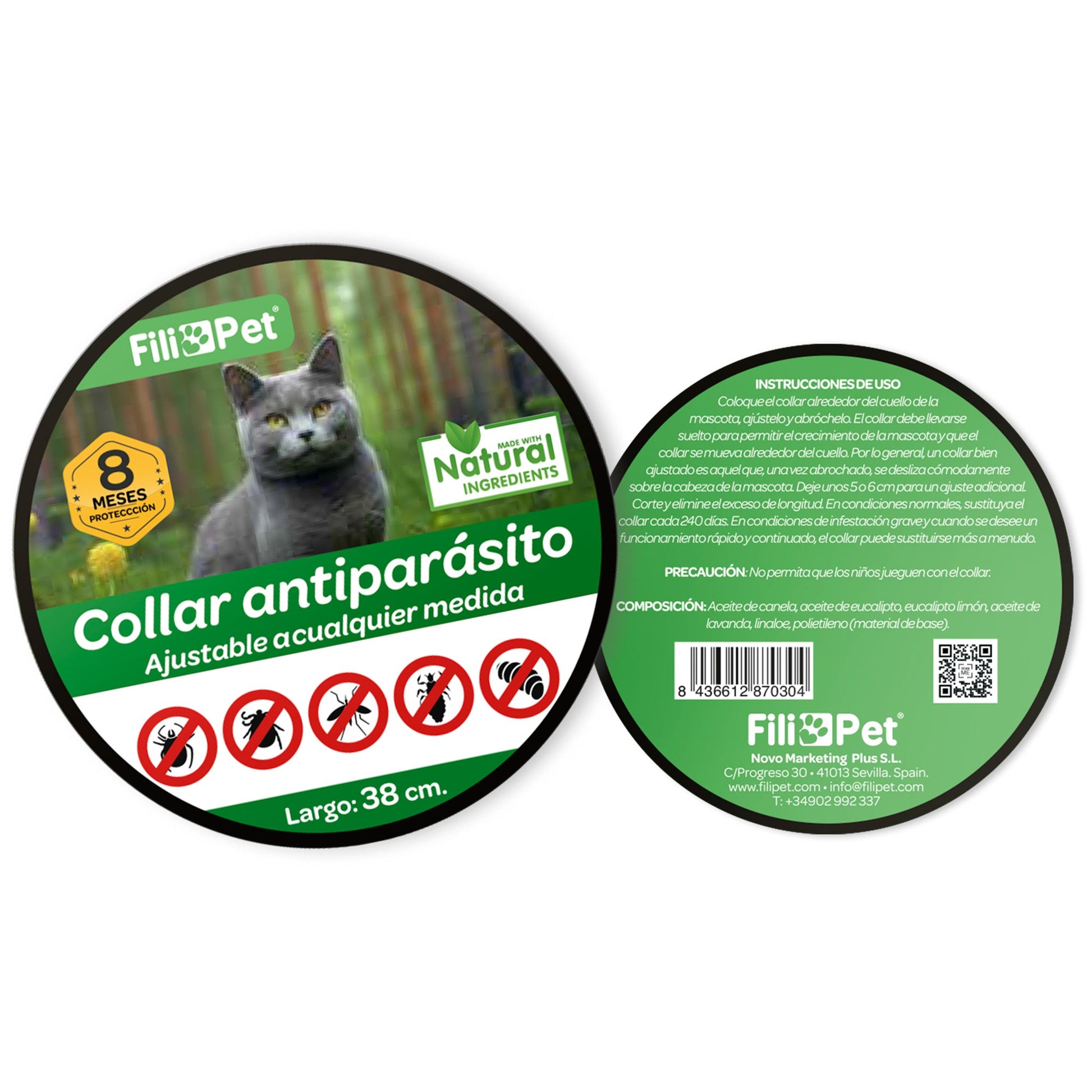 Collar Antiparasitos Para Gato Amarillo_2