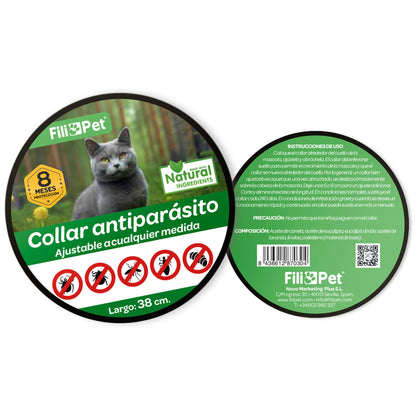 Collar Antiparasitos Para Gato Azul_2