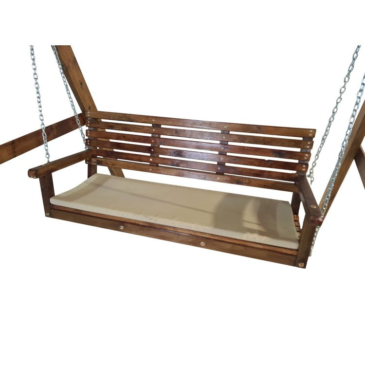 Banco Del Balancin De Jardin Masgames Elna L Con Cojin En El Banco.