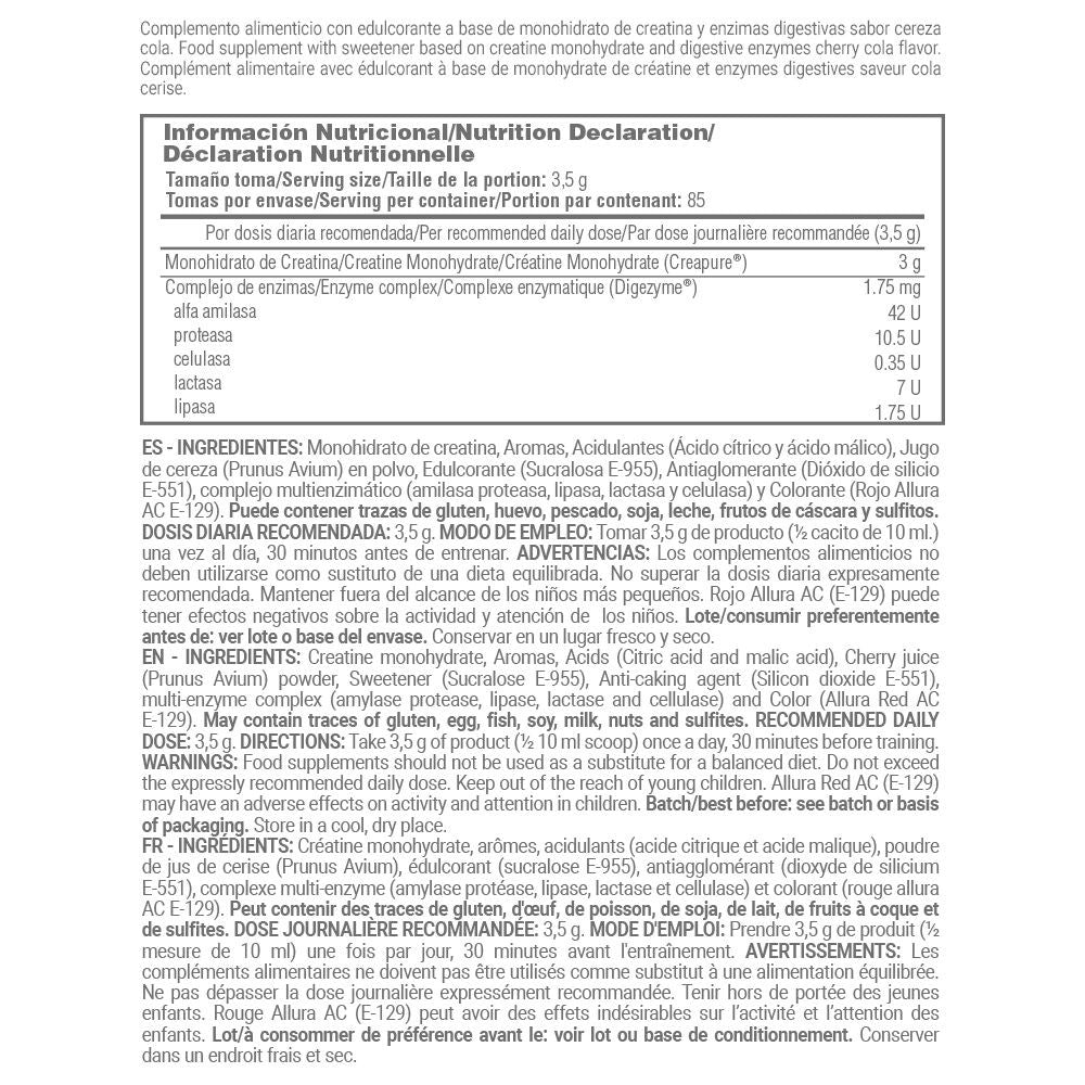 Creatina Monohidrato (creapure®) - 300g - Dracula Cherry - Aumenta La Fuerza - Masmusculo_4