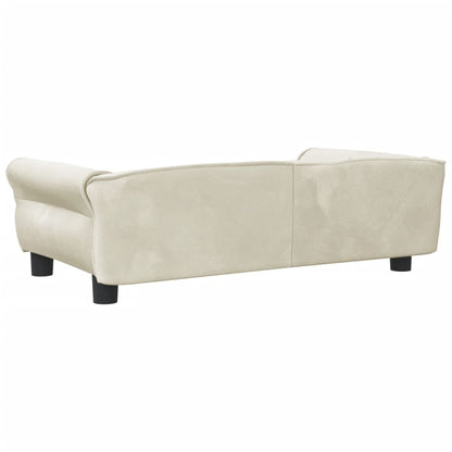 Cama Para Perros De Terciopelo Crema 95x55x30 Cm / Vetonek_5
